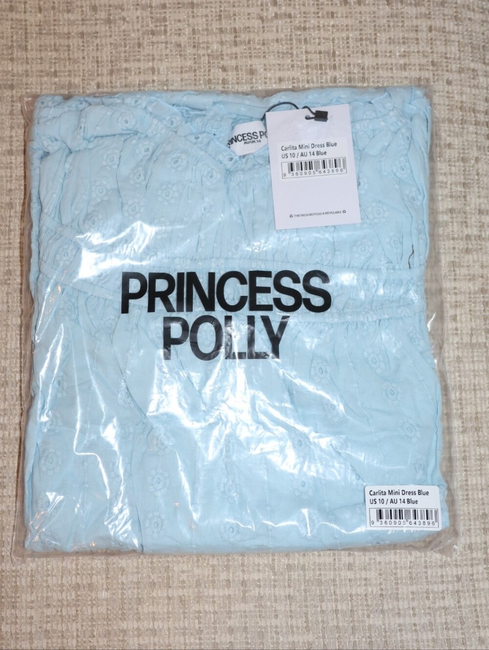 Princess Polly Blue Carlita Mini Dress. NWT - Picture 8 of 9